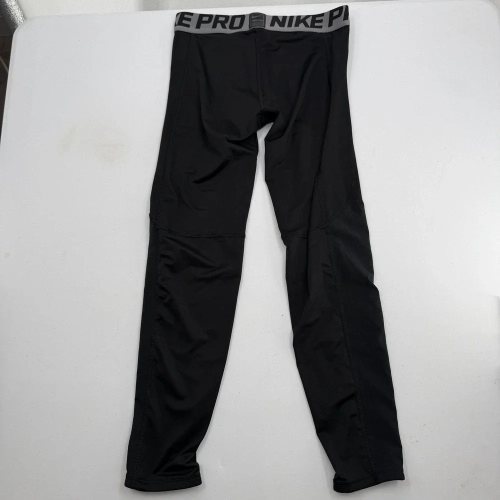 Nike Pro Training Tights Boys Size M Black Compression Pants BV3516-010